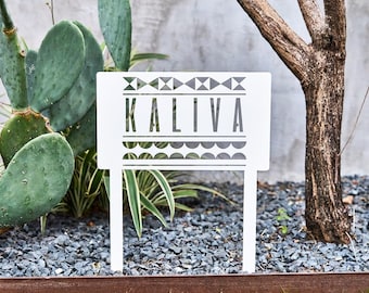 Custom Metal Yard Sign with Business Logo: Modern Steel Signage