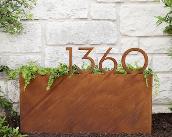 20"H x 30"W Highland Yard Sign, Planter, Large, Sign on Stakes, AIRBNB Signage, Commercial Signage, Address Sign, House Numbers, Farmhouse