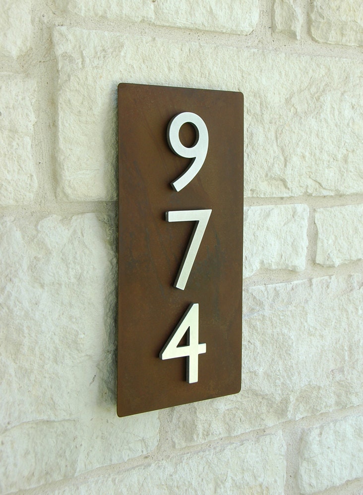 Home Sweet Home Address Plaque W/ Silver or Brass Numbers Etsy