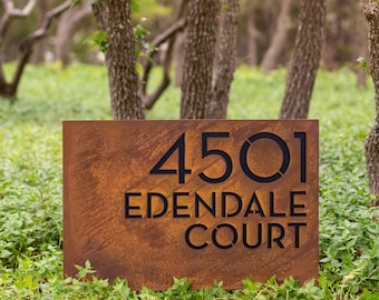 Hyde Park Yard Sign, 4&quot; or 6&quot;H Numbers, Sign on Stakes, AIRBNB Signage, Commercial Signage, Address Sign, House Numbers, Large House Sign