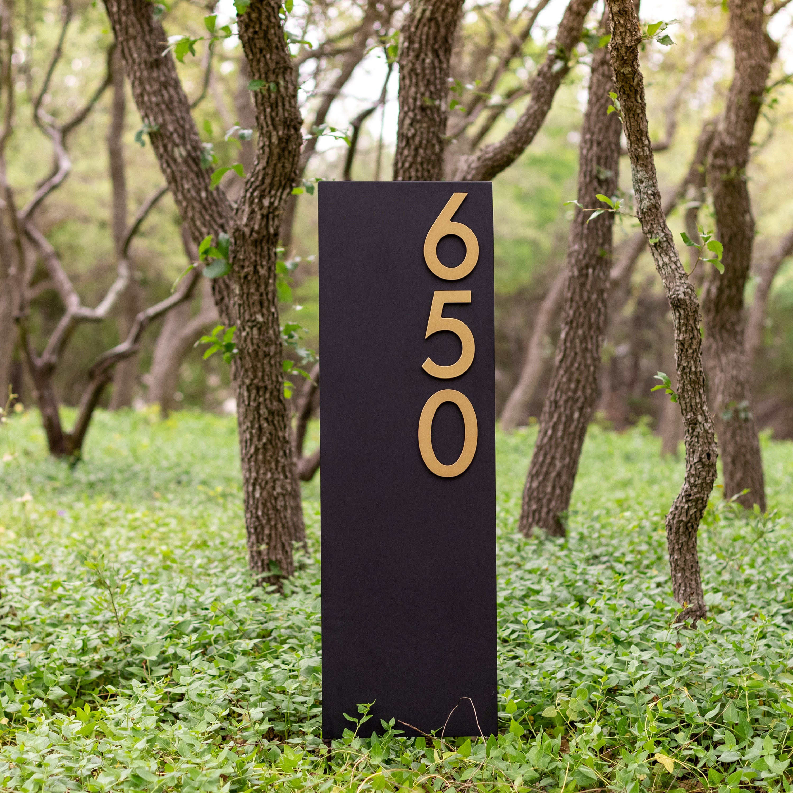 Oak Knoll XL Yard Sign, 6"H Numbers, Vertical, Sign on Stakes, Address Plaque, Address Sign, House Numbers, Modern, Lawn Sign, Large
