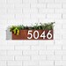 Clarkesville Planter w/ Silver, White, Black or Brass Address Numbers, House Numbers, Address Plaque, Address Sign  (Free Shipping) 