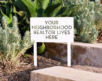 Customizable Business Yard Sign - Modern Sign For Realtors, Contractors, Architects