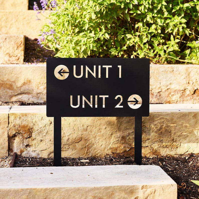 Customizable Metal Yard Sign: Modern Steel Property Signage (14x20) image 10