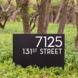 20H x 30W Hyde Park Yard Sign, Large, Sign on Stakes, AIRBNB Signage, Commercial Signage, Address Sign, House Numbers, Large House Sign image 3