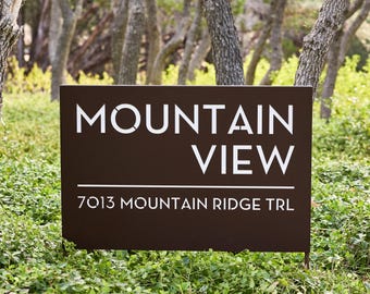 Hyde Park Yard Sign - Customizable Business Signage, Modern Steel Sign with Stakes