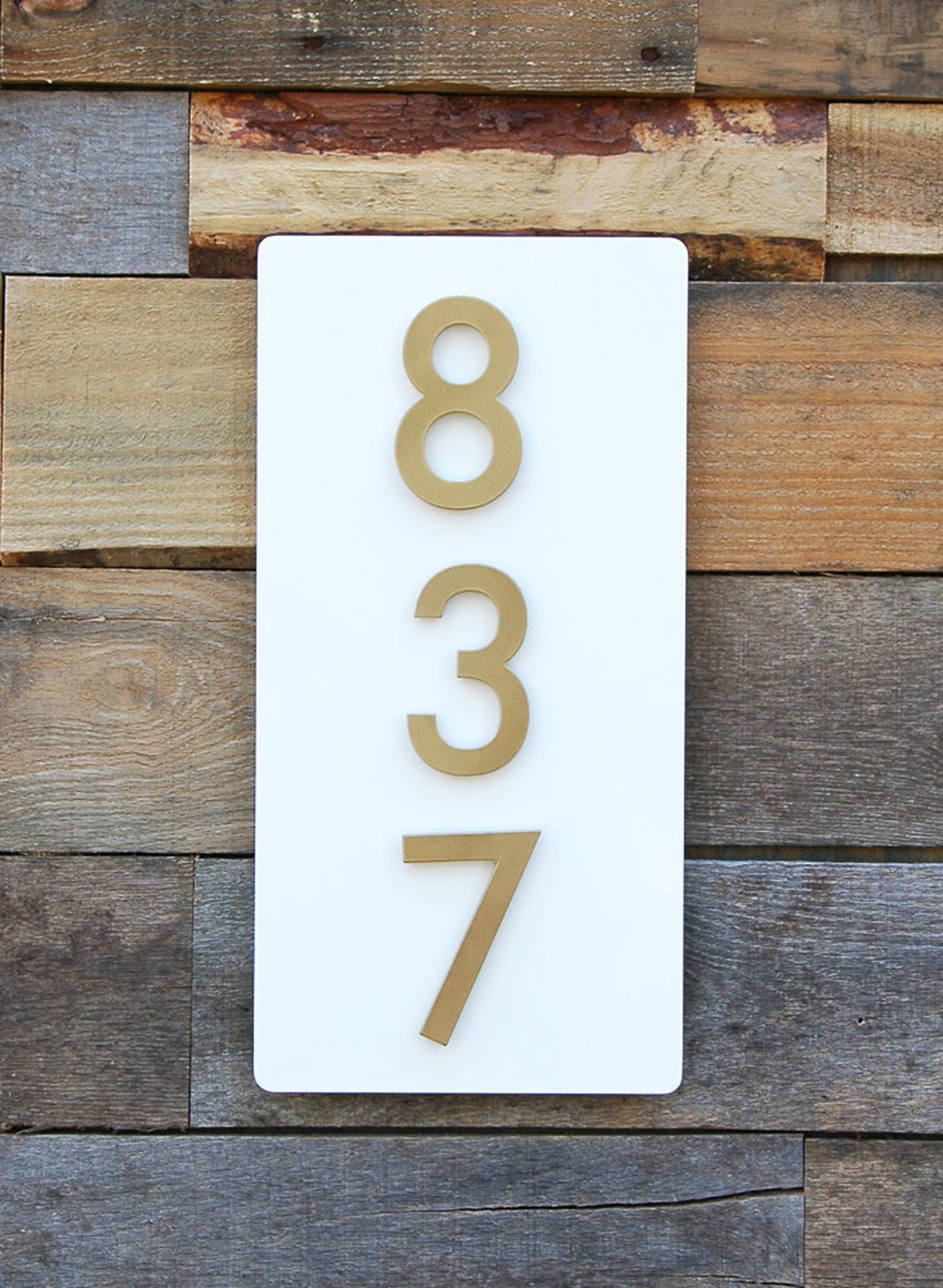 Home Sweet Home Address Plaque W/ Silver or Brass Numbers Etsy