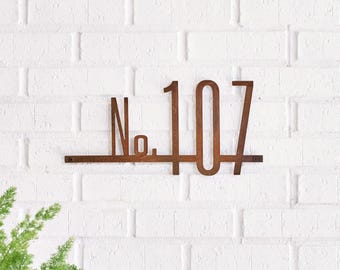 Address or Unit Number Sign - Modern Metal House Numbers for Homes, Hotels, Condos, and Offices