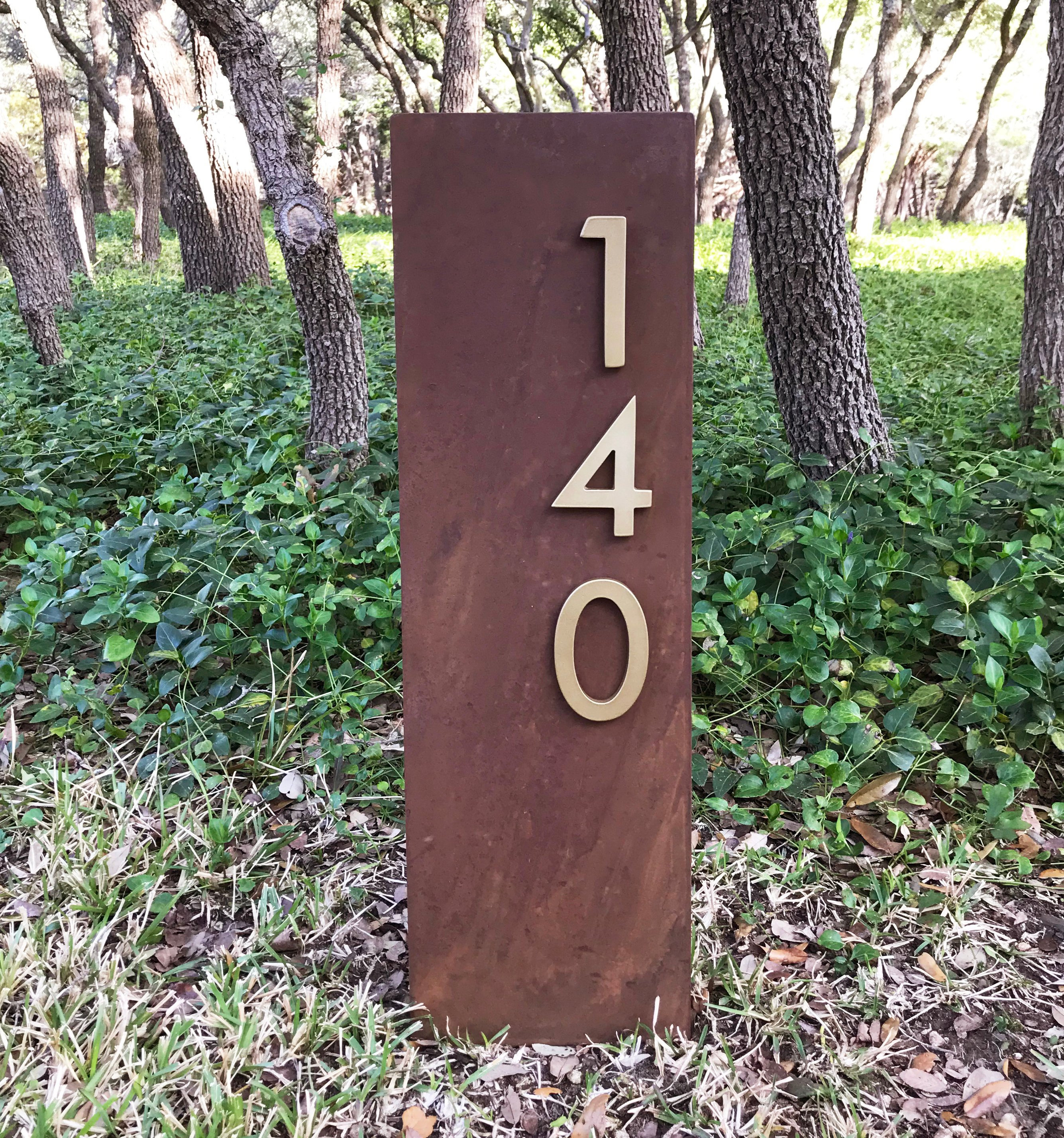 Modern House Number Yard Sign Modern House