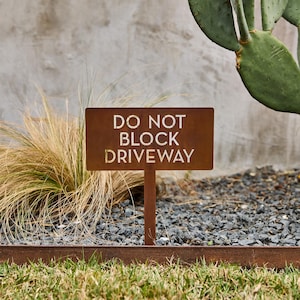 Customizable Metal Yard Sign: Modern Steel Property Signage (11”W x 17.5”H) image 4