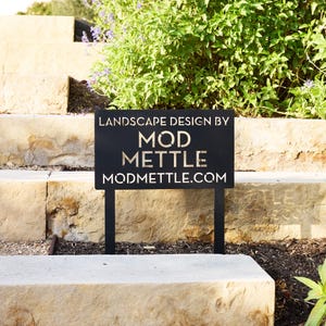 Customizable Metal Yard Sign: Modern Steel Property Signage (14x20) image 9