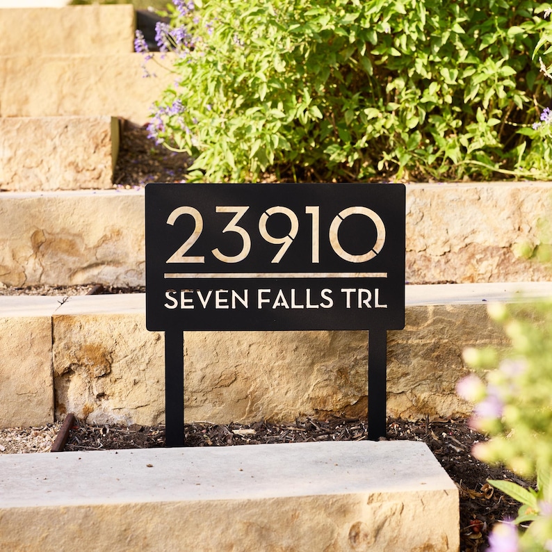 Customizable Metal Yard Sign: Modern Steel Property Signage (14x20) image 12