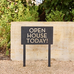 Customizable Metal Yard Sign: Modern Steel Property Signage (14x20) image 11