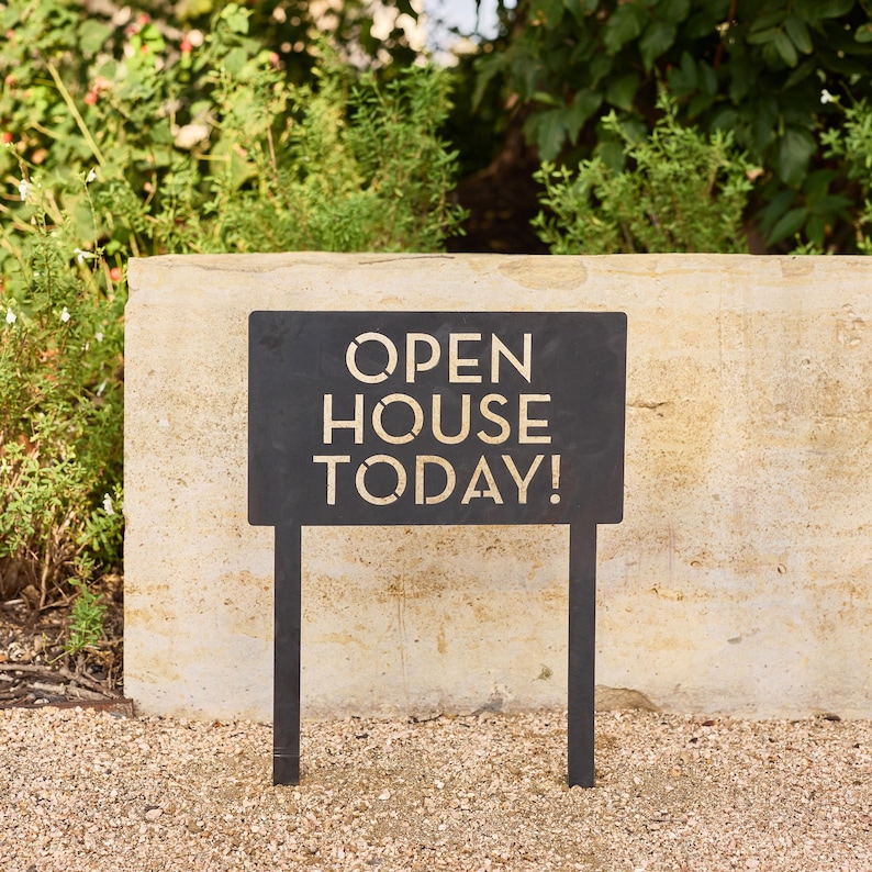 Customizable Metal Yard Sign: Modern Steel Property Signage (14x20) image 11