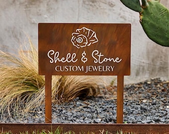 Custom Logo Metal Yard Sign: Modern Steel Signage for Businesses