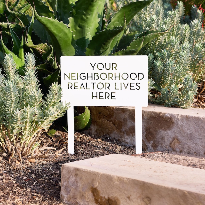 Customizable Metal Yard Sign: Modern Steel Property Signage (14x20) image 7