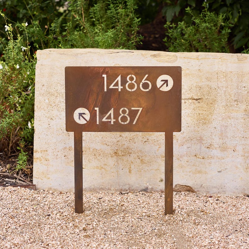 Customizable Metal Yard Sign: Modern Steel Property Signage (14x20) image 8