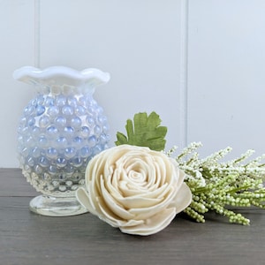 Fenton Opalescent Hobnail Glass Vase