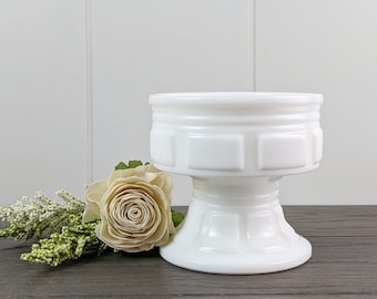 Randall Milk Glass Footed Planter