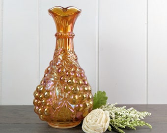 Imperial Glass Iridescent Marigold Grape Vase