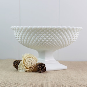 Westmoreland English Hobnail Milk Glass Compote