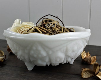 McKee Milk Glass Footed Bowl