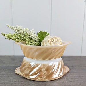 Anchor Hocking Fire King Peach Luster Mini Baking Dish Casserole Dish