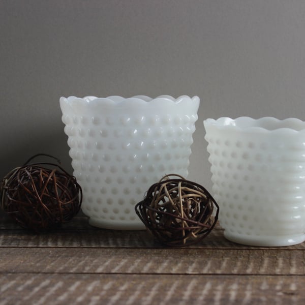 Large Fire King Milk Glass Planter