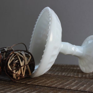 Vintage Milk Glass Pedestal Compote