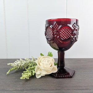 Avon Ruby Red Cape Cod Goblet