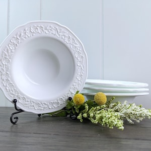 Indiana Glass Orange Blossom Milk Glass Bowls