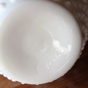 Fenton Milk Glass Ruffled Edge Hobnail Pitcher image 5