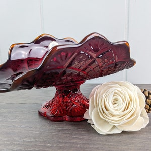 Westmoreland Ruby Red English Banana Bowl