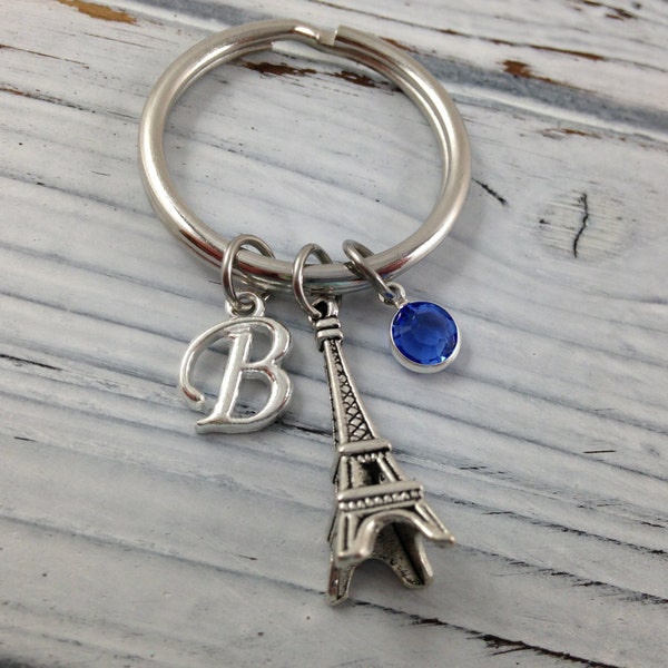 Eiffel Tower Keychain, Paris Keychain, Eiffel Tower Key Ring, Personalized Keychain, Custom  Keychain, Paris Gift