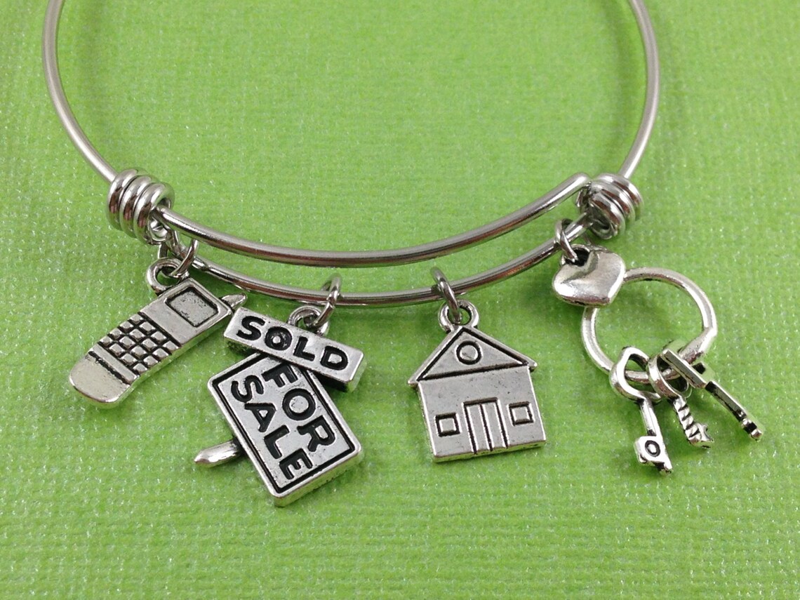 Realtor Charm Bracelet Real Estate Charm Bracelet Realtor Etsy
