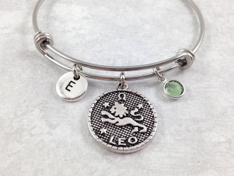 Leo Personalized Bracelet Zodiac Bracelet Celestial Jewelry Etsy