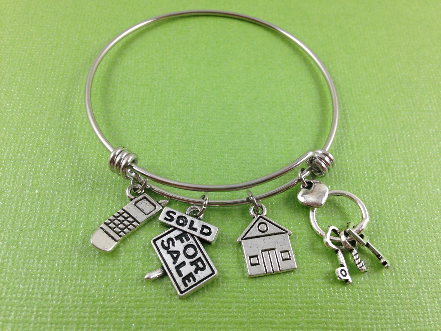 Realtor Charm Bracelet Real Estate Charm Bracelet Realtor Etsy