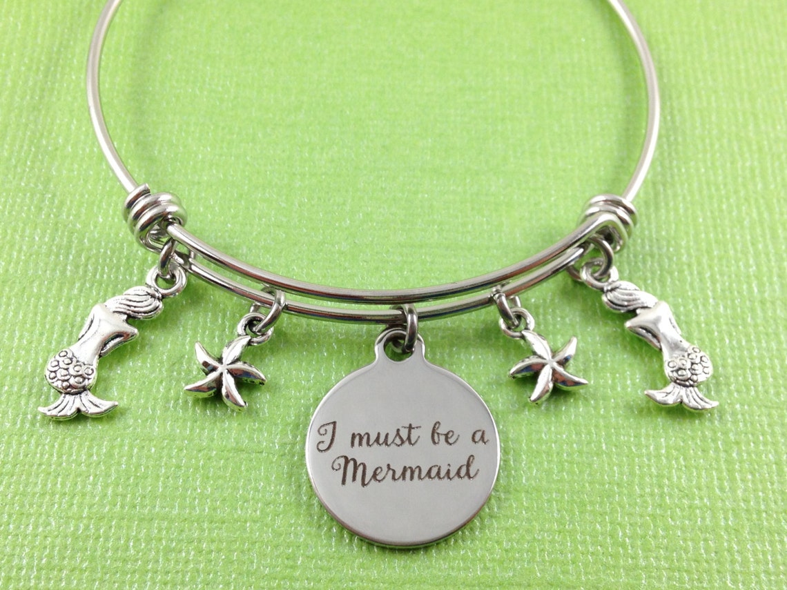 Mermaid Bracelet Mermaid Bangle Mermaid Jewelry Ocean Etsy