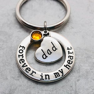 Dad Memorial Keychain, Memorial Gift, Loss of Dad, Remembrance Gift, Personalized Sympathy Gift