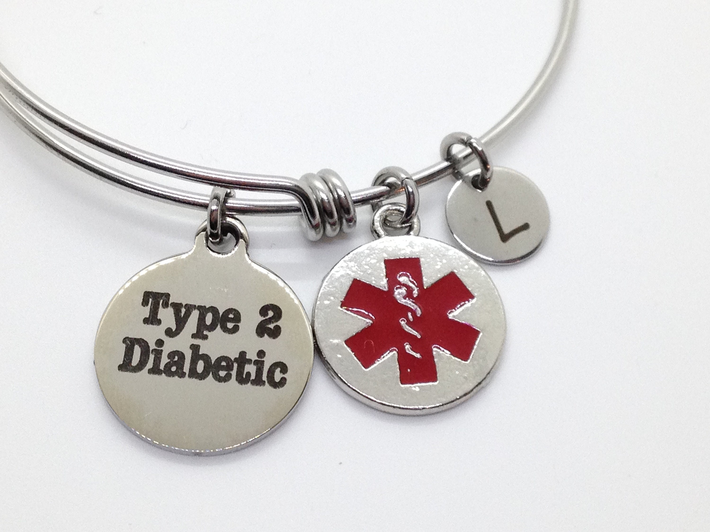 Jewellery Bracelets ID & Medical Bracelets Diabetic bracelet Choose Colour diabetes awareness medical id jewellery gifts 