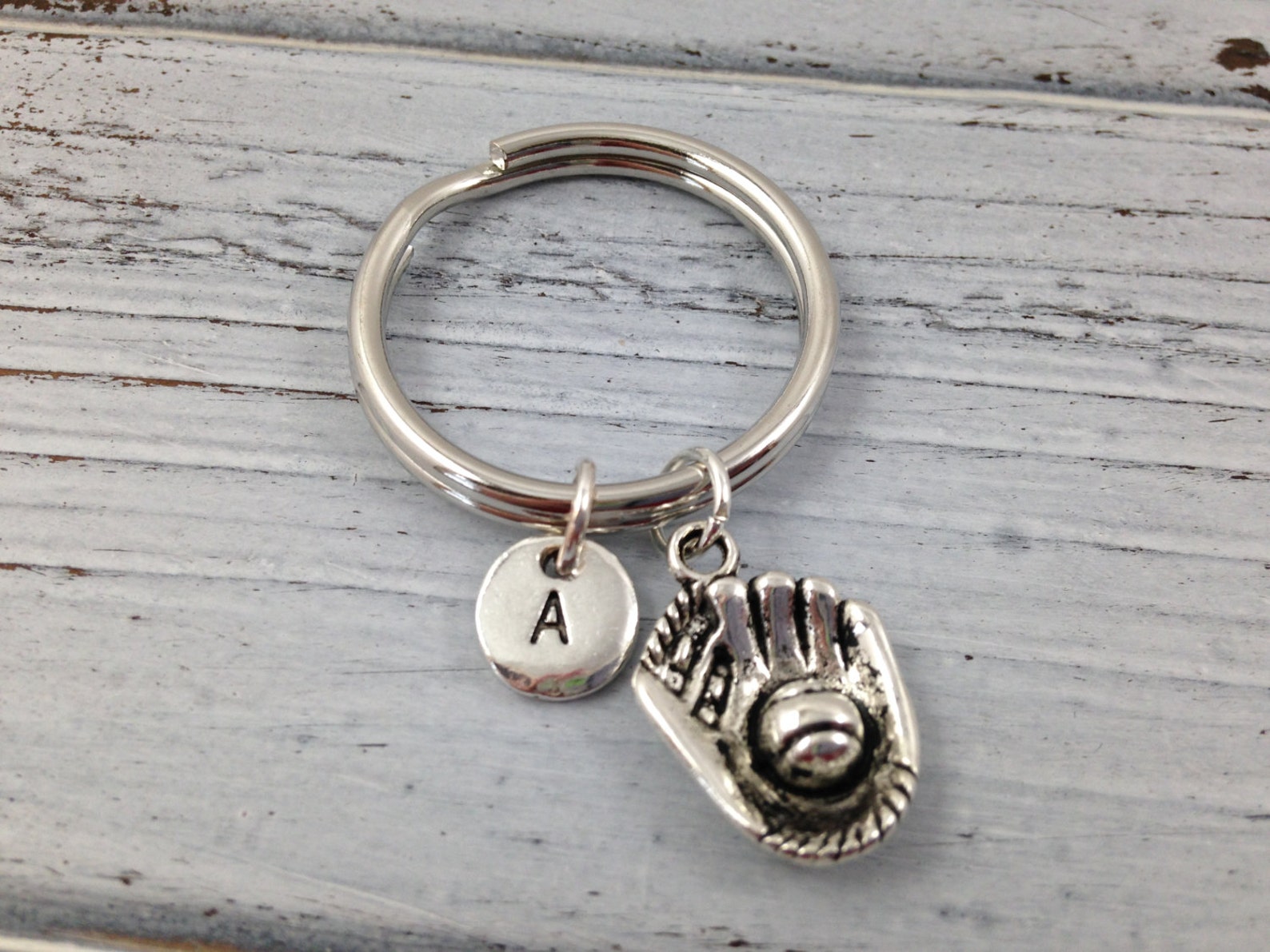 Baseball Glove Keychain Baseball Glove Charm Personalized Etsy