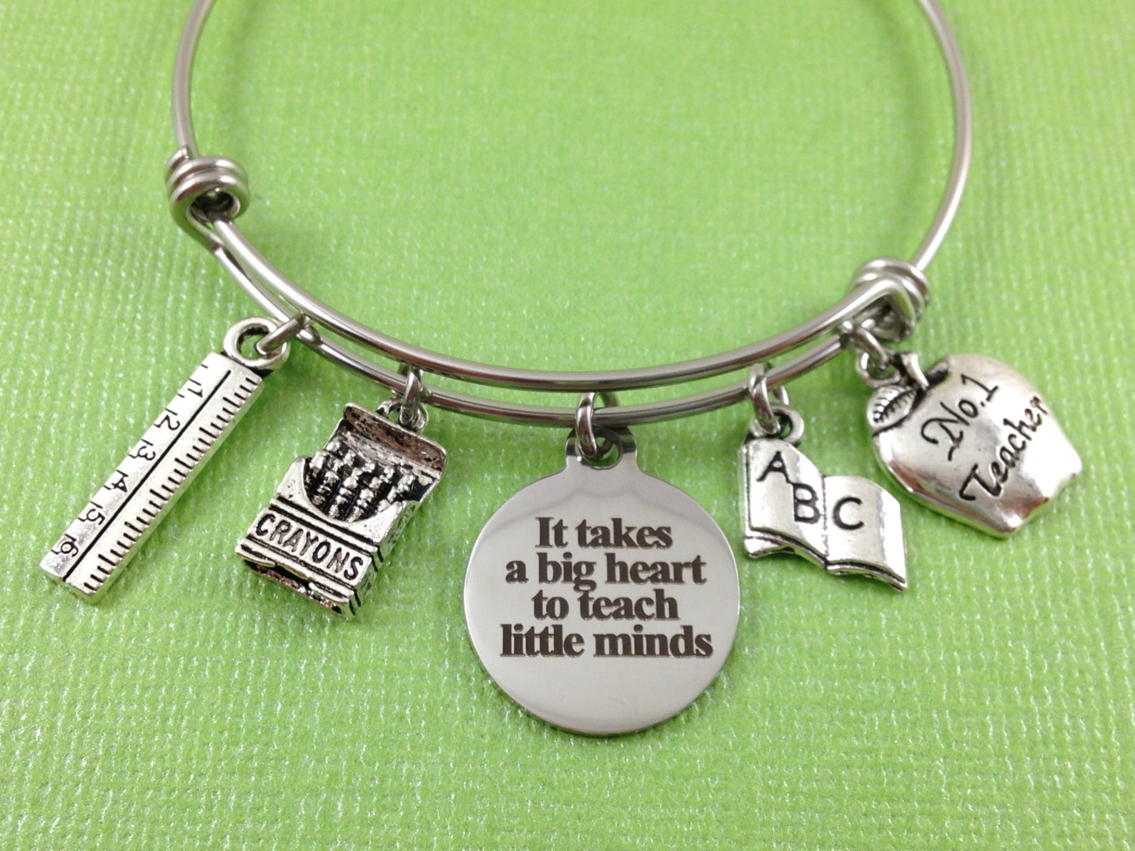 Teacher Jewelry Teacher Charm Bracelet Teacher Christmas Etsy