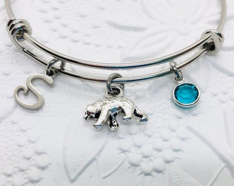 Personalized Mama Bear Bracelet, Gift for Mom, Mother's Day Gift, Christmas Gift