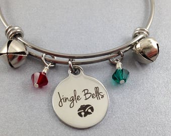 Jingle Bell Bracelet for Girls and Women, Christmas Bracelet, Winter Jewelry, Christmas Jewelry, Holiday Jewelry