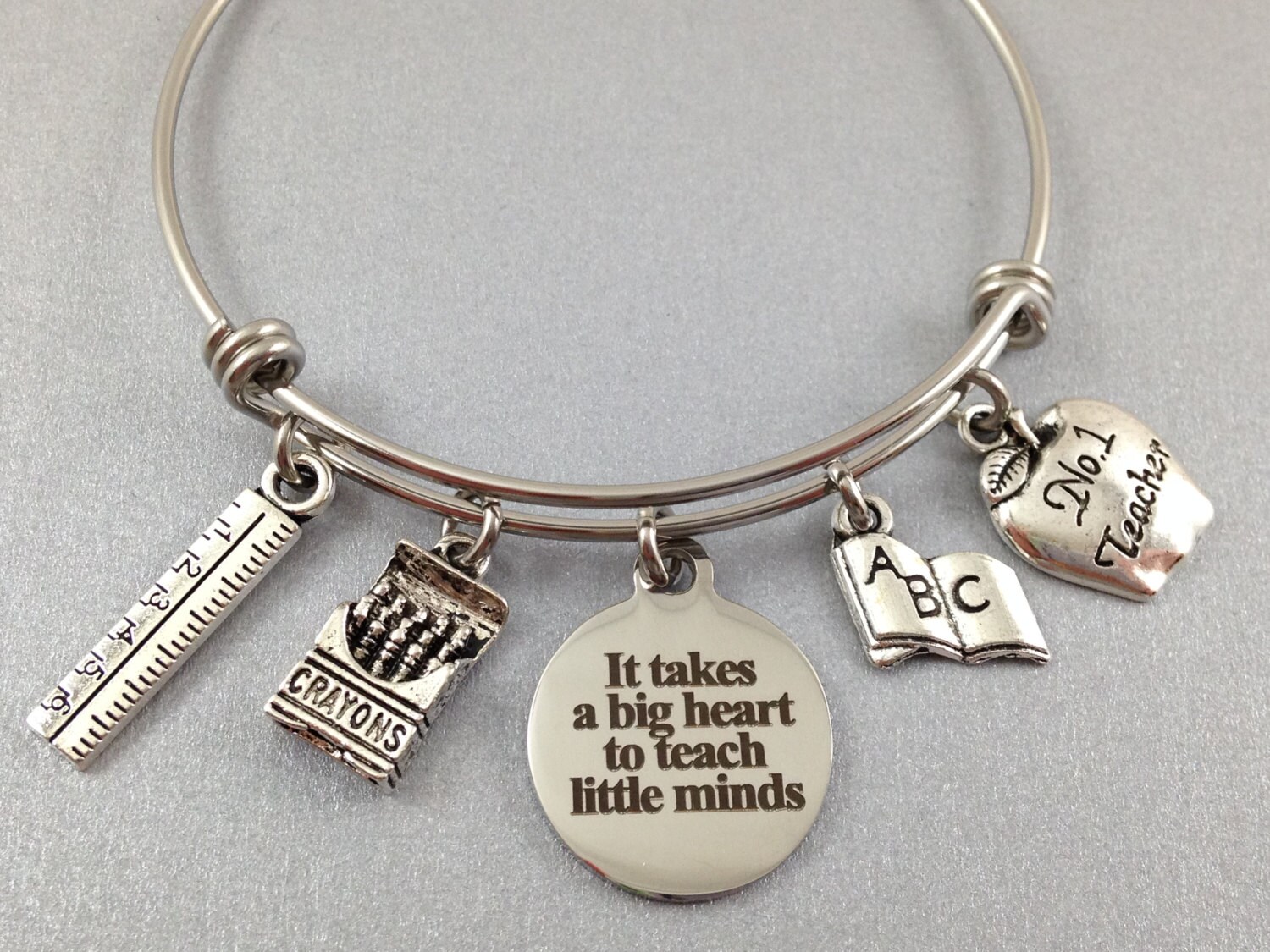 Teacher Jewelry Teacher Charm Bracelet Teacher Christmas Etsy