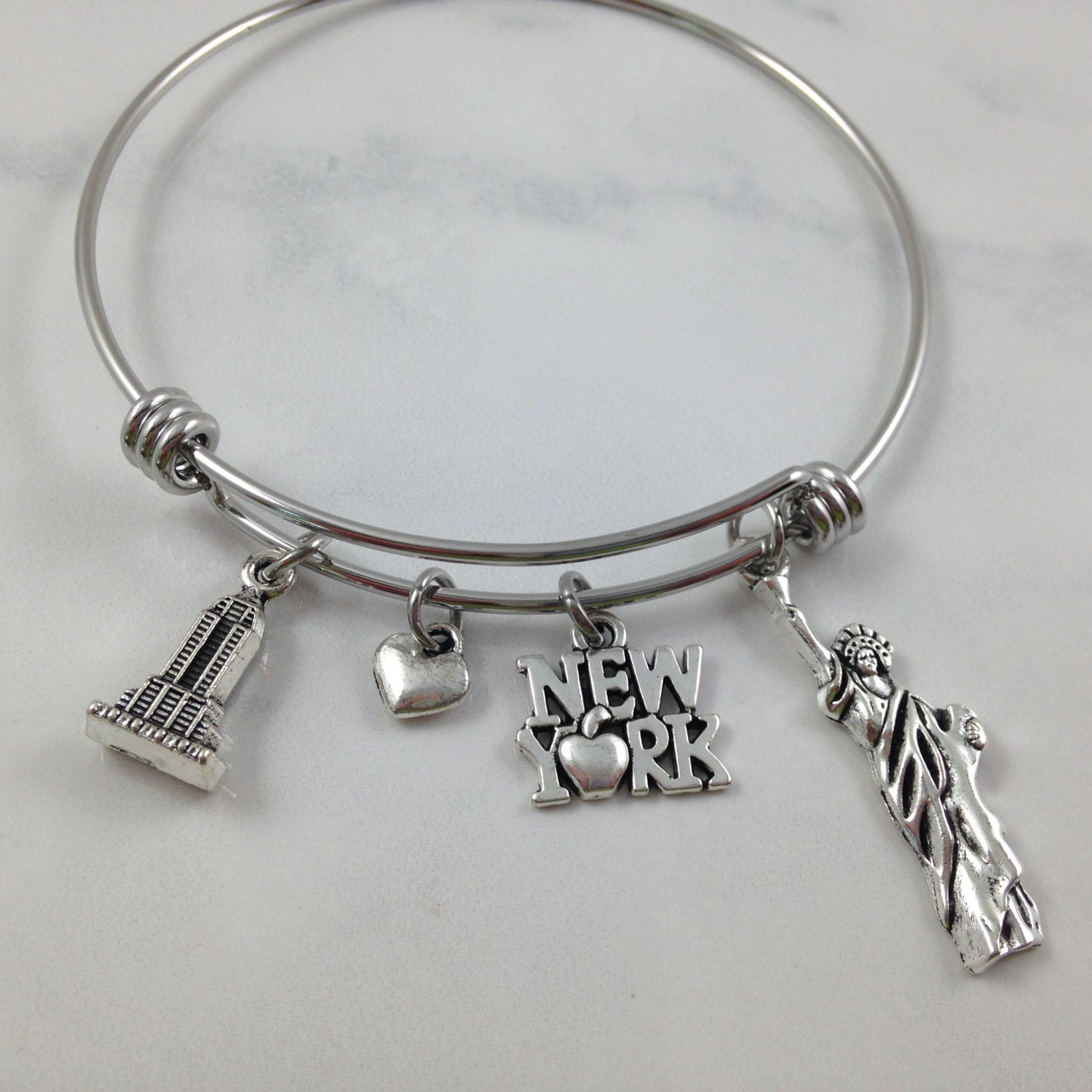 New York Charm Bracelet I Love New York Charm Bracelet New Etsy