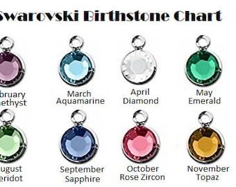 ADD ON ONLY, Swarovski Birthstone Charm, Not for Individual Sale