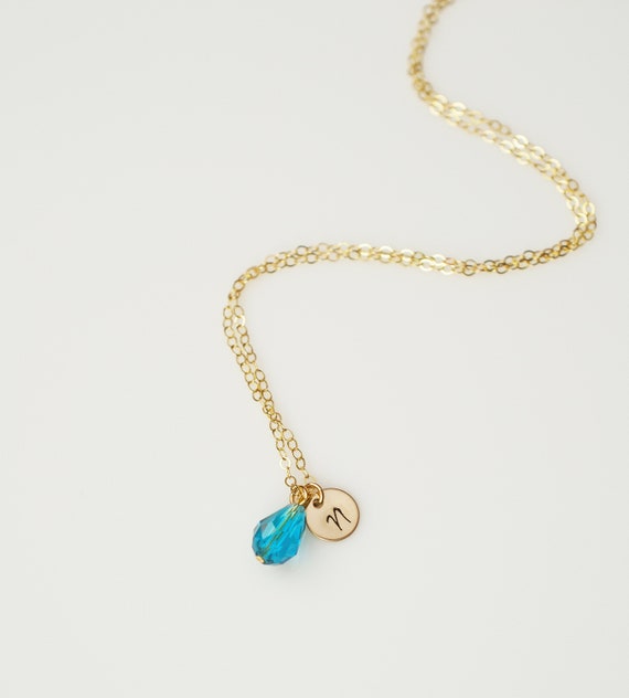 etsy birthstone necklace