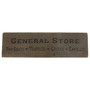 Distressed &quot;General Store&quot; Wood Country Rustic Signs Farmhouse Wall Art Decor