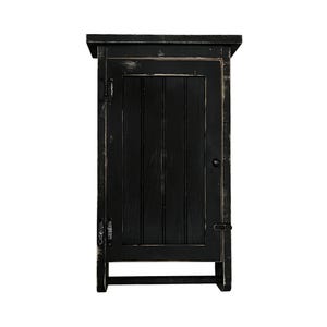 Farmhouse Beadboard Spice Cabinet with Towel Bar: Rustic Kitchen Storage